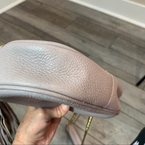 G. I. L. I. Italian Purple Gray Pebbled Leather Crossbody Bag - Picture 12 of 12